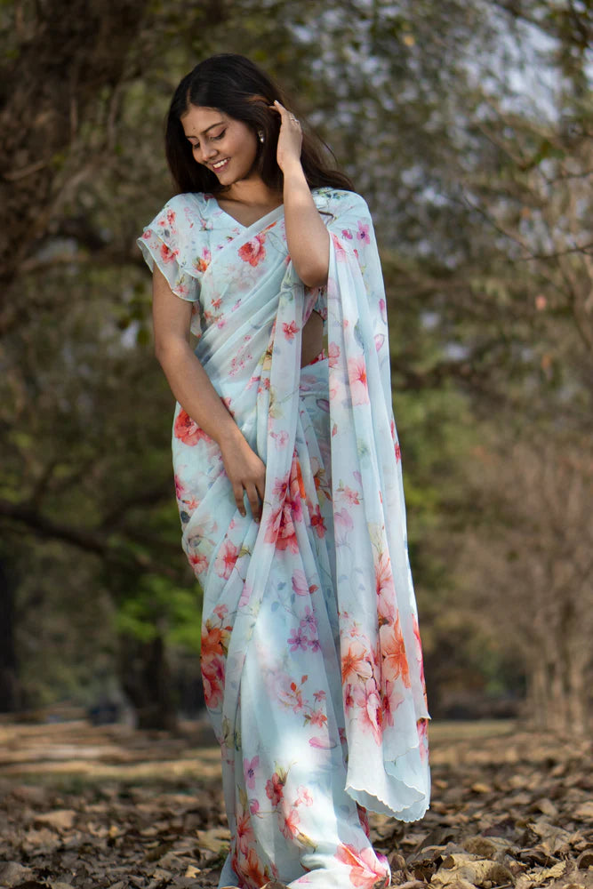 Pure Georgette saree