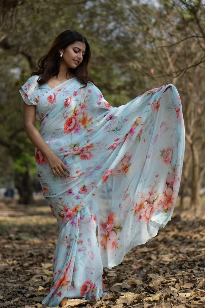 Pure Georgette saree