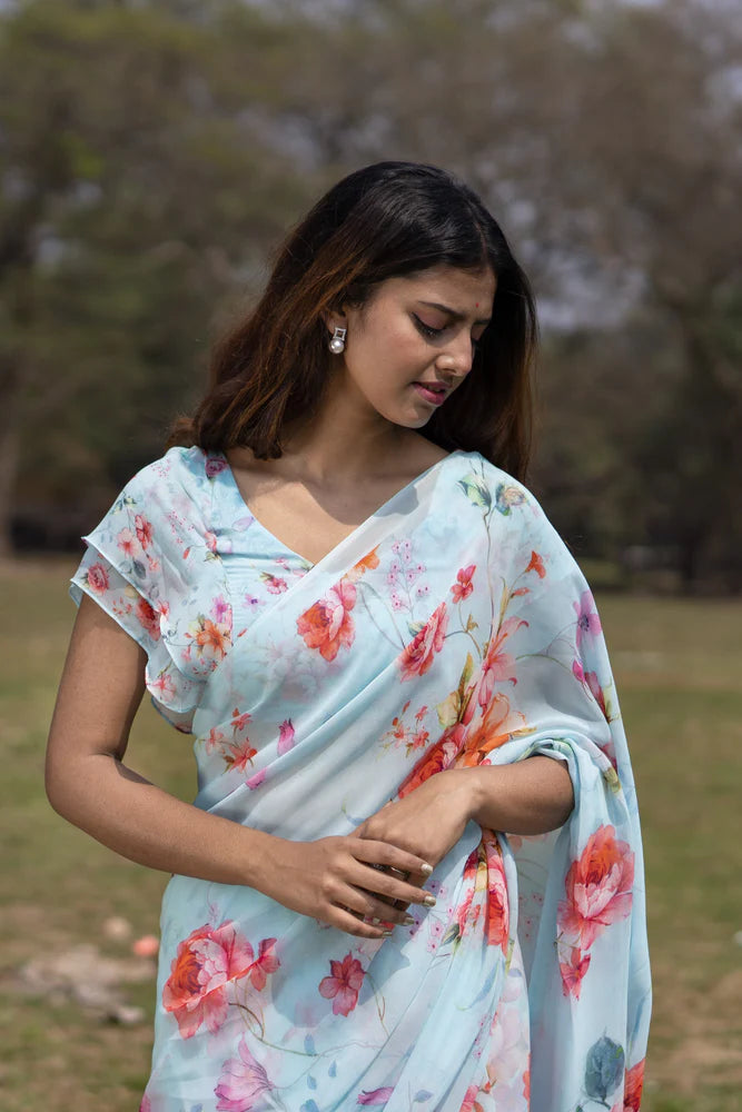 Pure Georgette saree