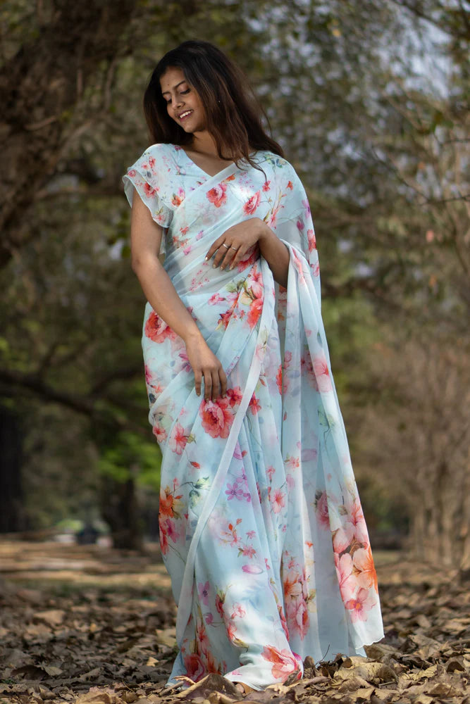 Pure Georgette saree