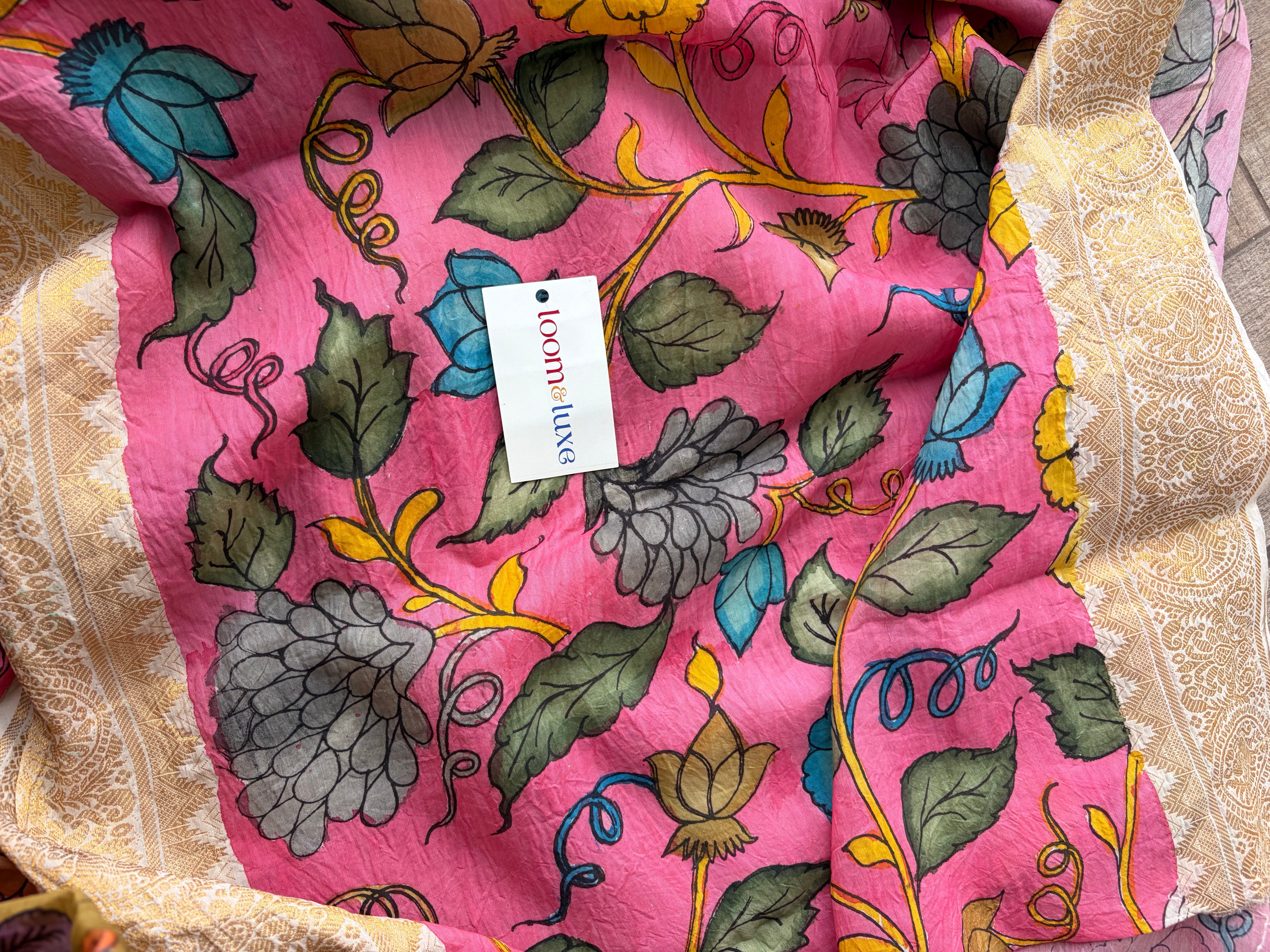 Pen Kalamkari Saree