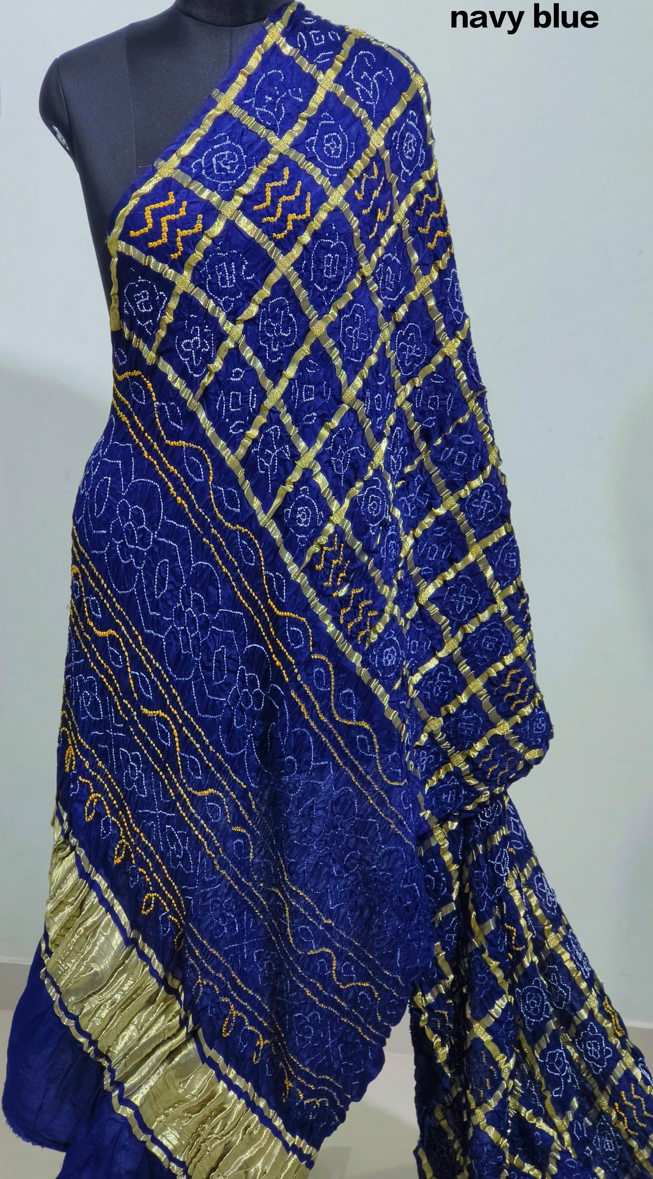 Pure Gajji silk Gharchola Bhandini saree