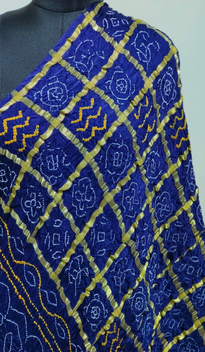 Pure Gajji silk Gharchola Bhandini saree