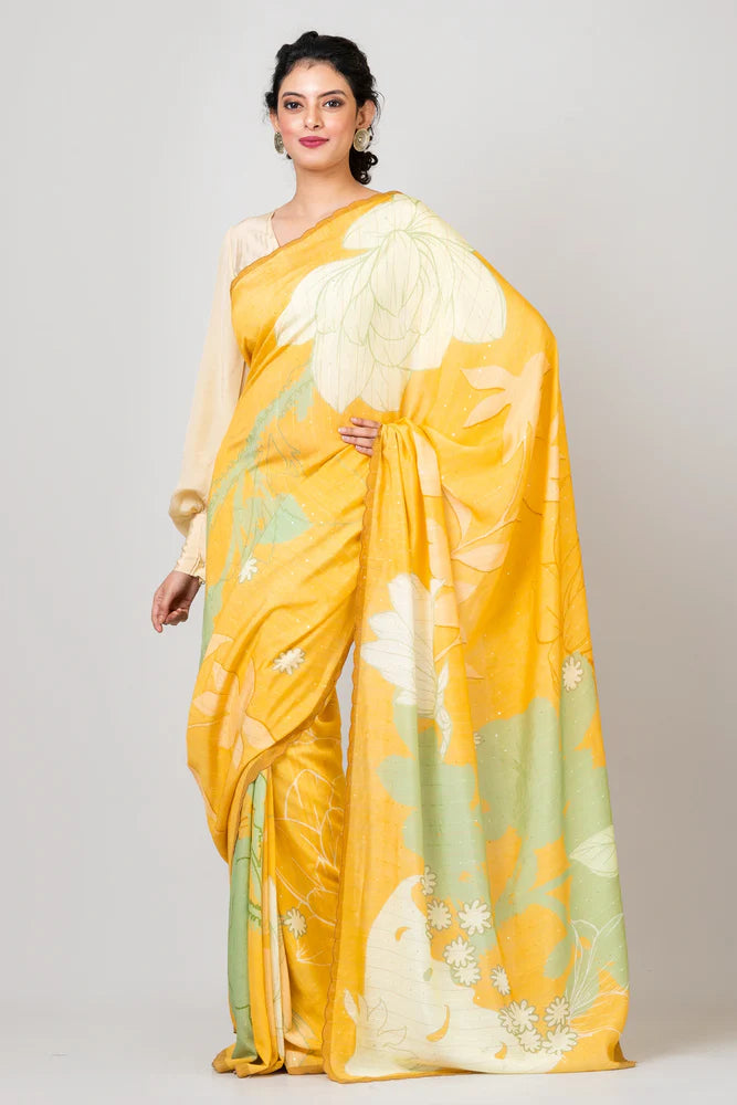 Crepe Digital Print saree