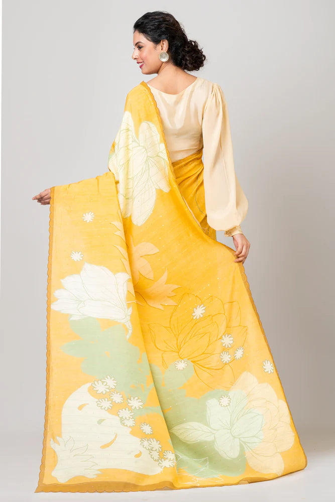 Crepe Digital Print saree
