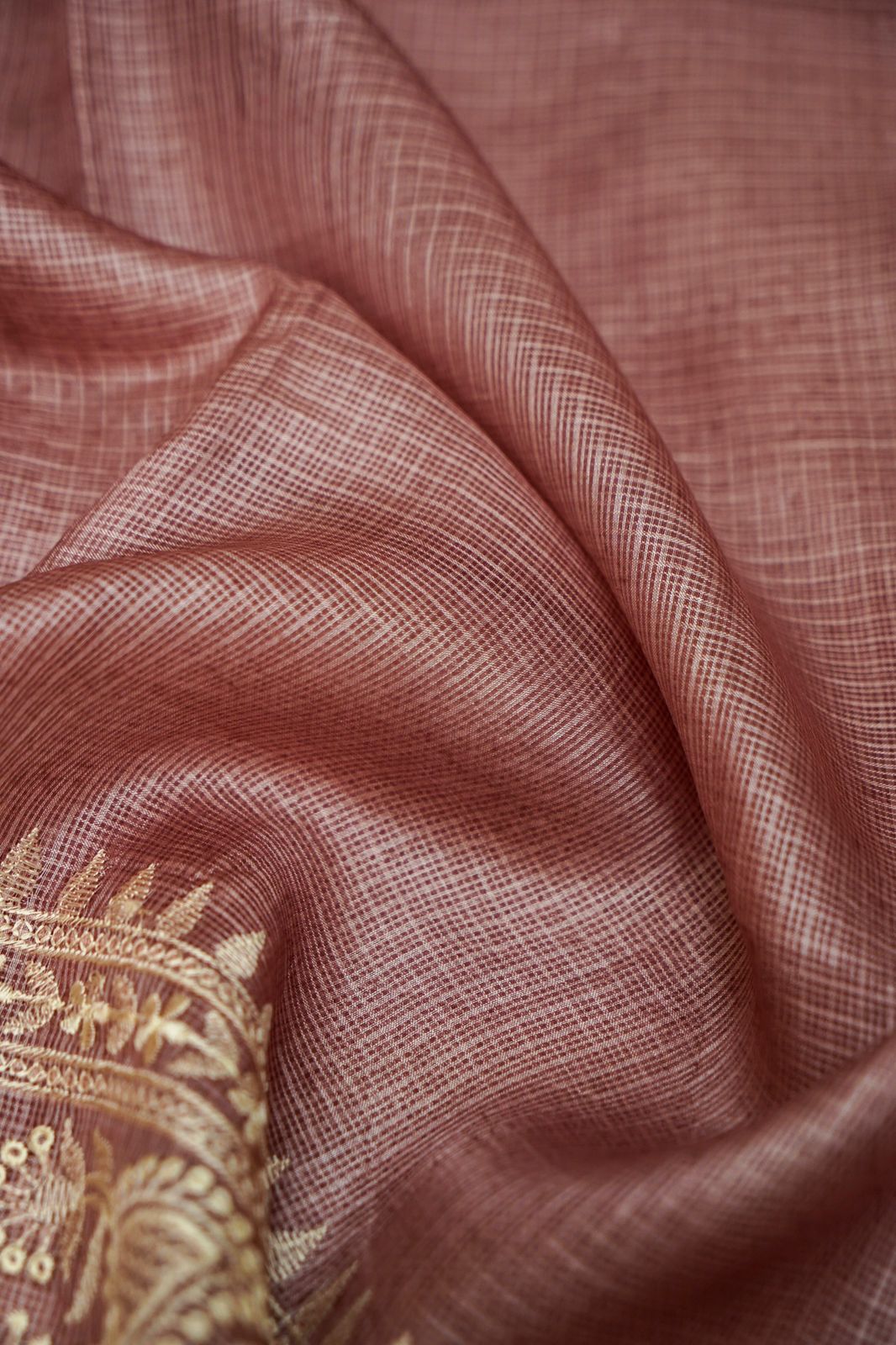 Pure Kora Tusser Embroidery saree