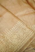 Pure Kora Tusser Embroidery saree