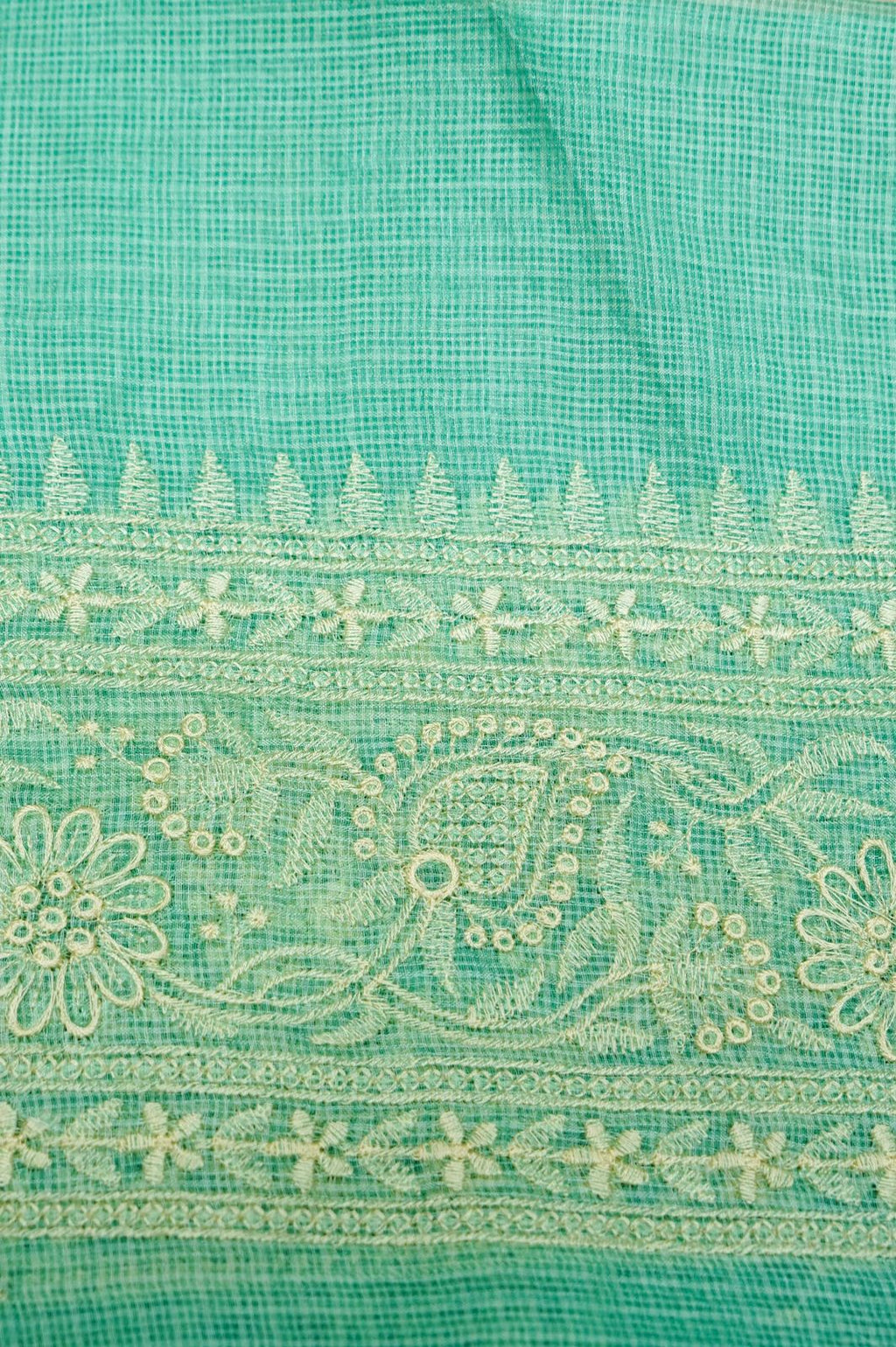 Pure Kora Tusser Embroidery saree