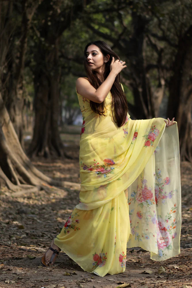 Georgette Digital Printed saree