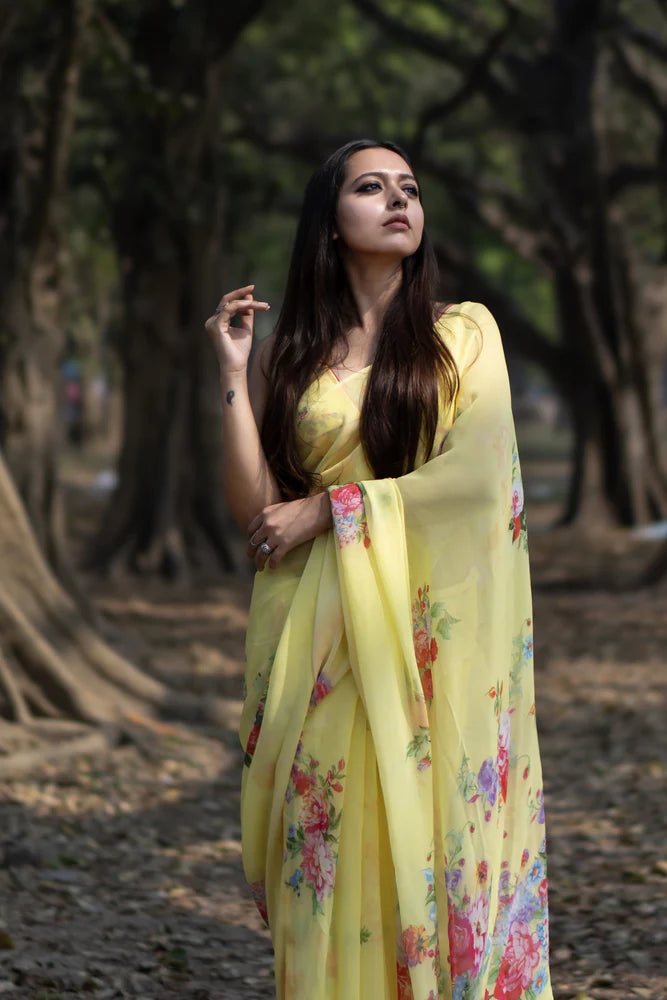 Georgette Digital Printed saree