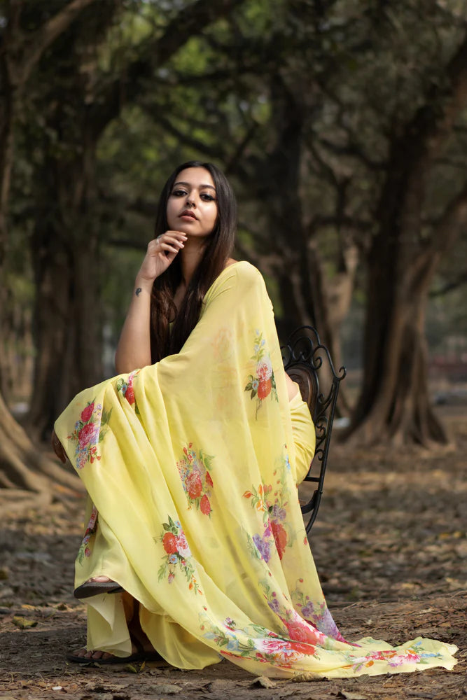 Georgette Digital Printed saree